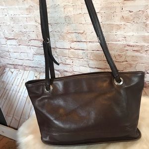 Vintage Coach New York leather slim bucket shoulder bag